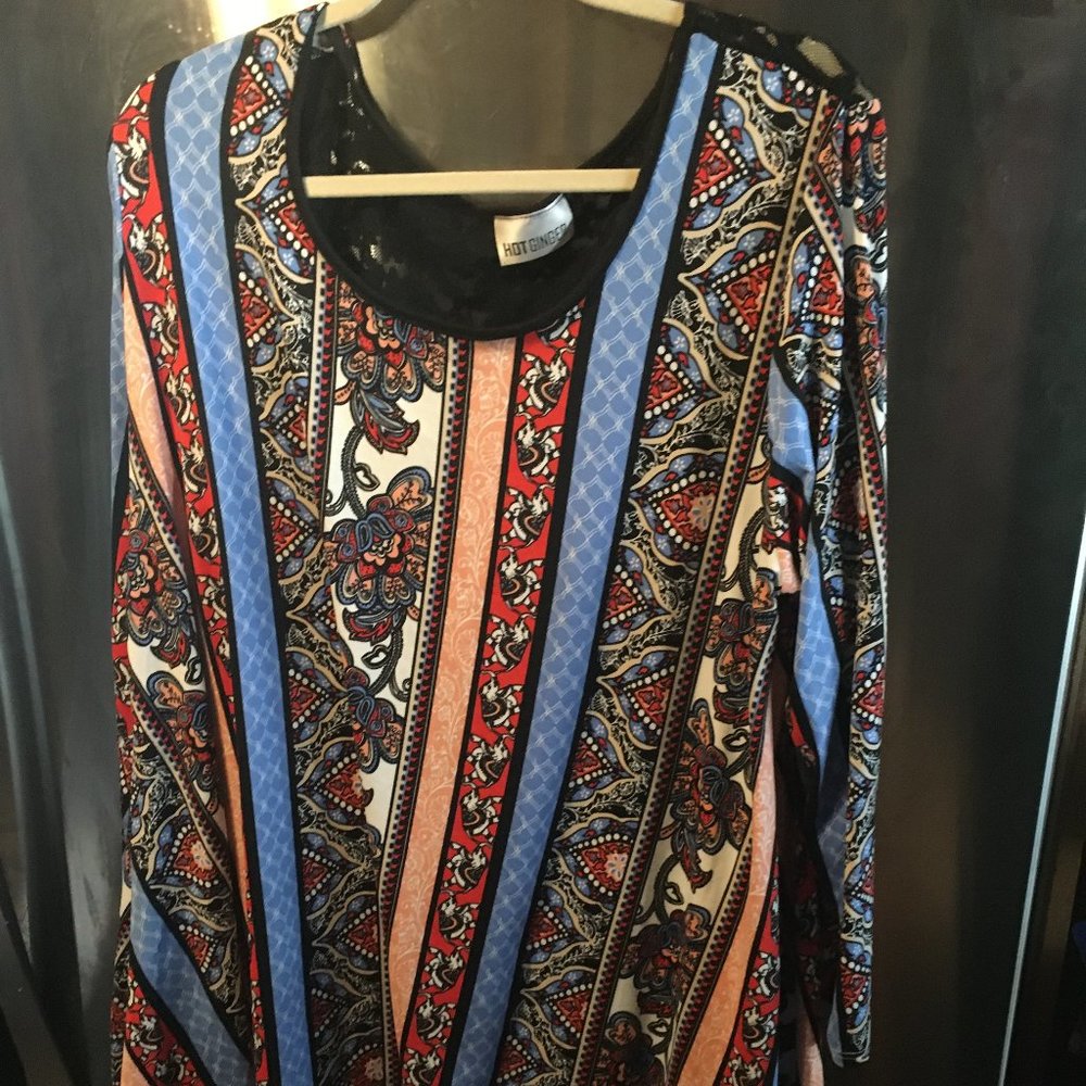 Hot Ginger Soft Flared top 198 $12 FIRM OR FREE*